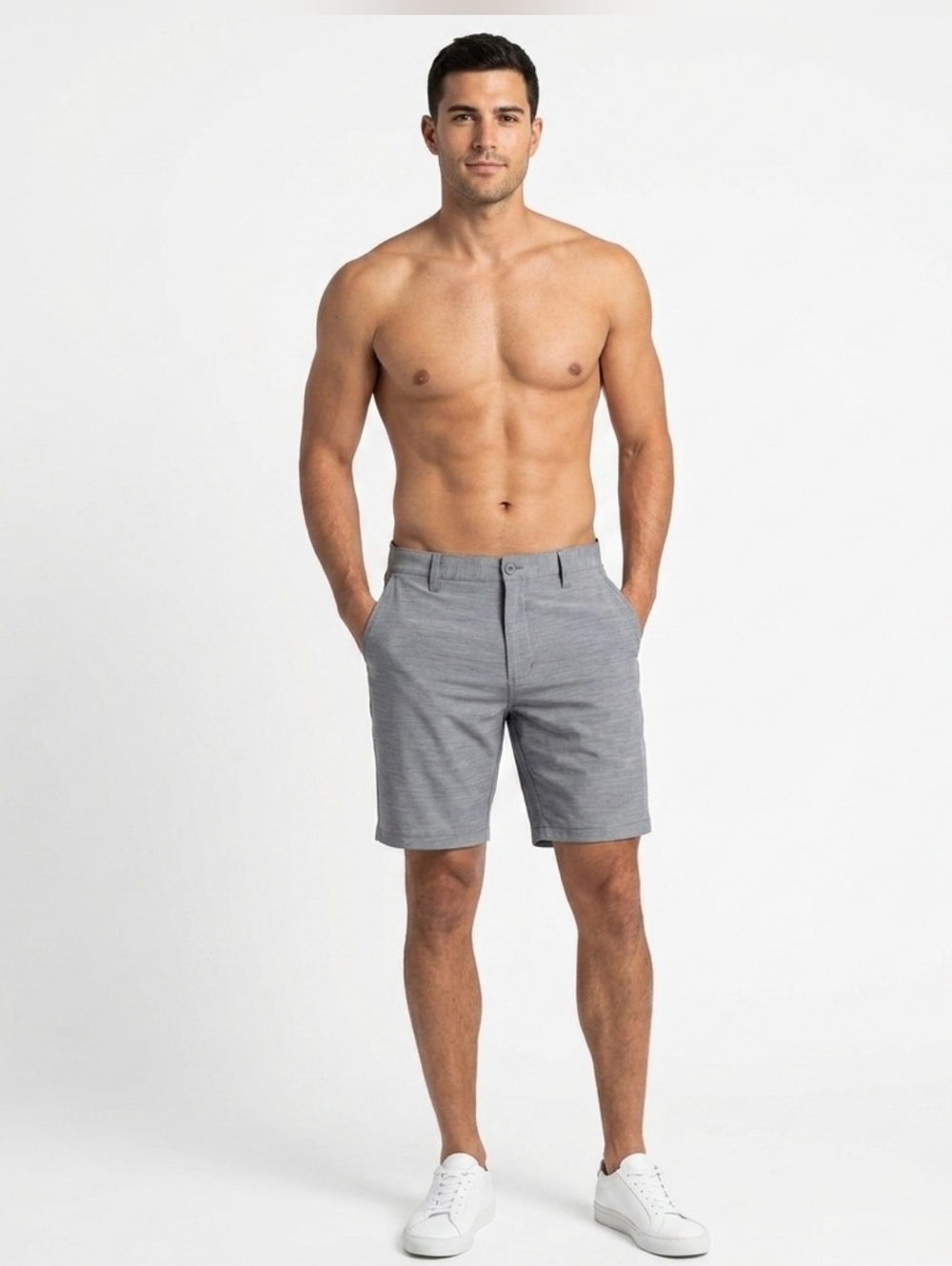 NEW Burnside Slate Gray Men's Flat Front Golf Performance Shorts
